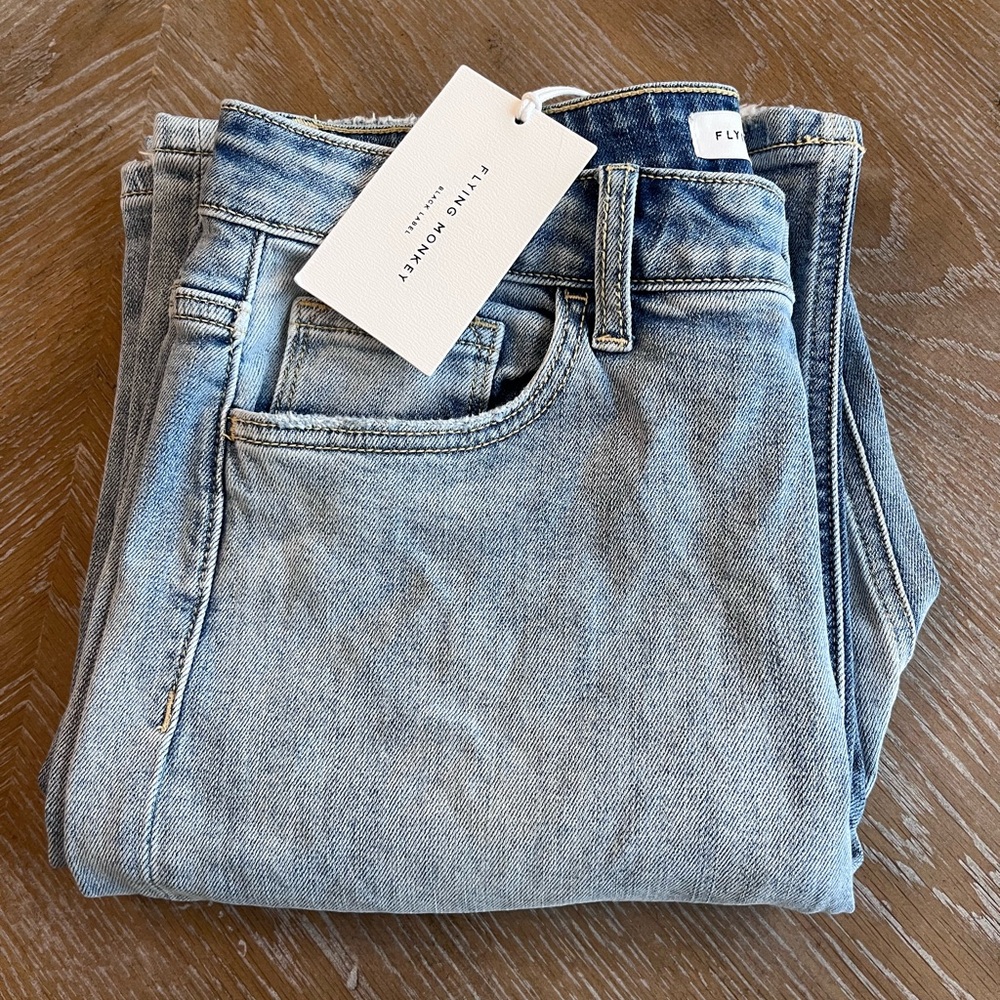 Flying Monkey Denim Blue Flare & Wide Leg Jeans